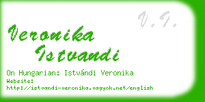 veronika istvandi business card